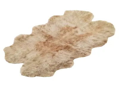 Chatterton Performance Sheepskin Animal Print Indoor Rug 3D model