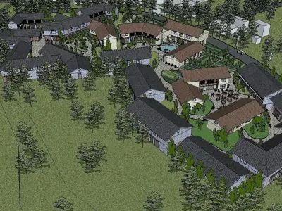 vacation spot-Resort-Fashion Leisure Hotel-0240 3D model
