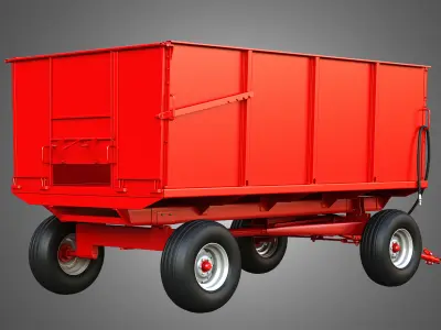 Stan-Hoist Grain - Forage Wagon 3D model