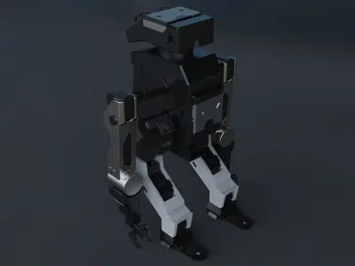 robotic mech scifi planet  3D model