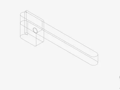 Wall Spout - Luxury - Swivel - Square Low-poly 3D model