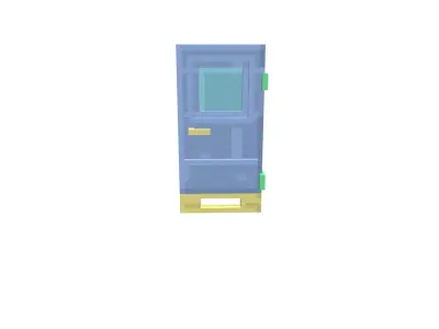 Windowed Door 3D model