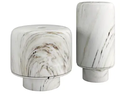 Pair of lamps Foxfire by Studio Raw Material 3D model