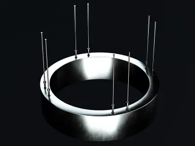 Circle ceiling lamp Free low-poly 3D model