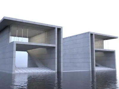 ocean house Low-poly 3D model