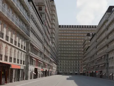 SuperBuilding V 1 Geometry Nodes Building Generator 3D model