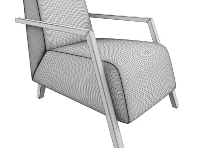 chair arm FOXI Beige 3D model