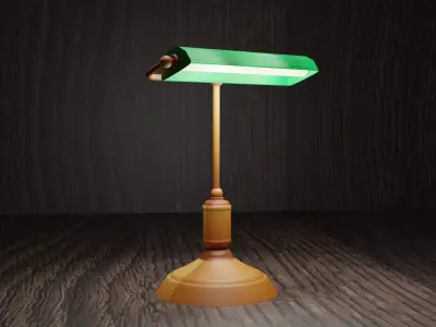Lamp Lowpoly desk Free 3D model