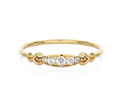 Light Minimalist Diamond Ring 3D print model