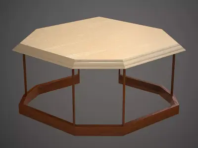 Furniture Coffee Tables Art Deco 008 Low-poly 3D model