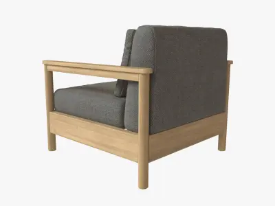 Varaschin Butaca Madera Teca  3D model