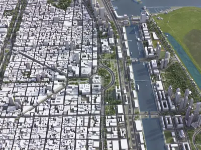 Buenos Aires - City 3D Model Low-poly 3D model