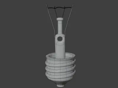 High poly Thomas Edison light bulb 3D model