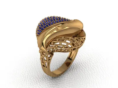  ring 25 pieces drawing 3d rihone drawing ring rings ring models 3D print model