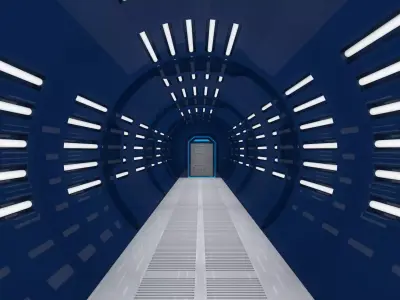 Sci Fi Tunnel 3D model 30