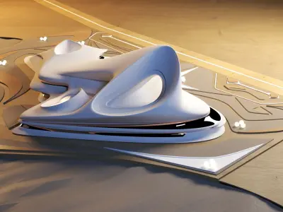 organic building  Low-poly 3D model