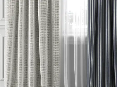 Curtain Set 295C 3D model