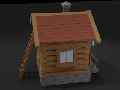 Fantasy house 1 Low-poly 3D model