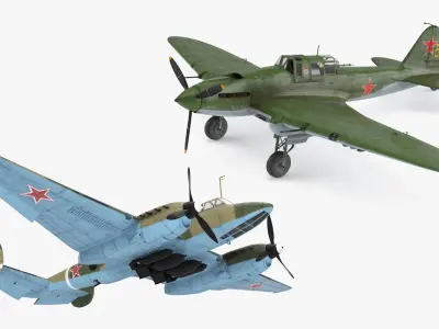  Rigged Soviet Attack Aircrafts Collection 