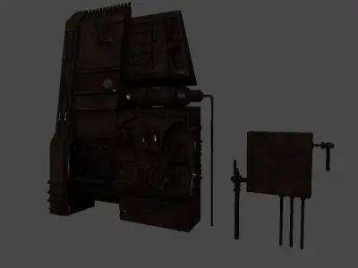 Sci-Fi portal Low-poly 3D model buy