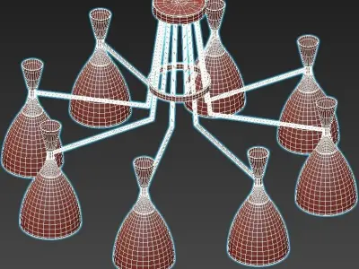 lumion-oliver-4494 light chandelier with brass accents 3D model