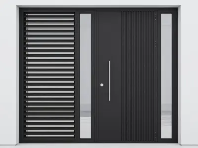 Aluminium door 71 3D model
