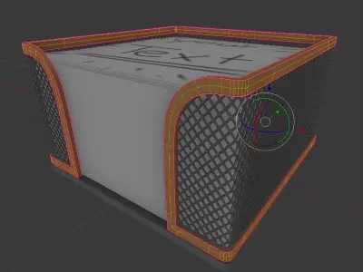 Wire Mesh Notepad Memo Cube 3D model