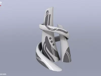 Scifi building 3D model buy