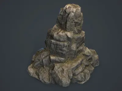 Rock Boulder 7 Low-poly 3D model
