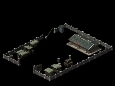 Heterogeneous - Building - Military Warehouse 01 3D model