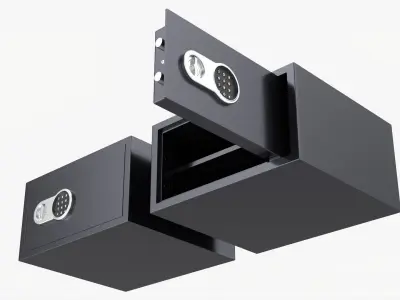 Safe box with digital lock 3D model