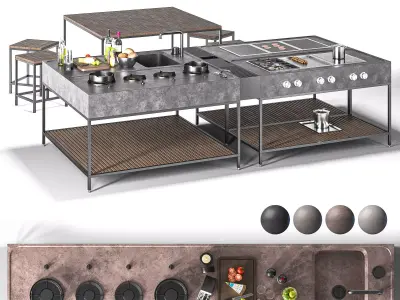 TERRENERE outdoor kitchen 3D model