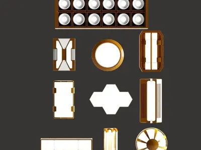 100 Scifi Interior Environment Parts Plus  Alphas Vol 1 Low-poly 3D model