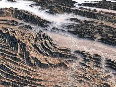 Rocky Mountain Valleys 3D model