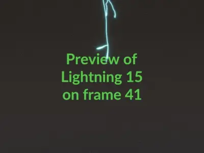 Animated Lightning v15 Low-poly 3D model