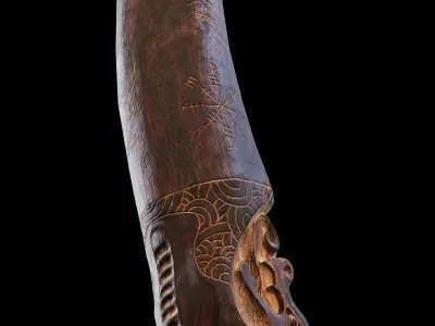 Leviathan Axe Low poly 3D model Low-poly 3D model