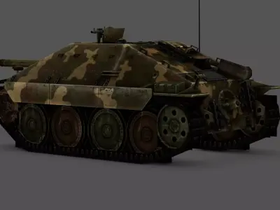 Hetzer Tank 3D Model Low-poly 3D model