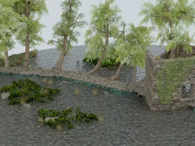 Portugal Unique Scenario with water 3D model
