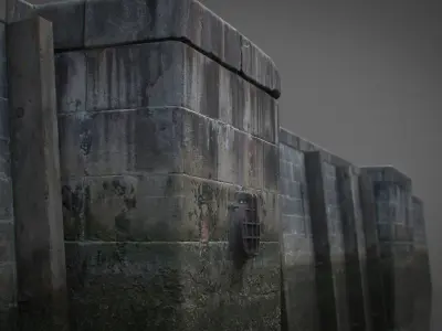 Modular Quay Set 3D model