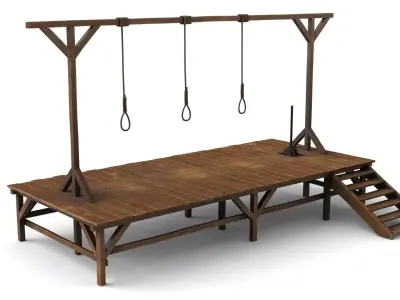 Gallows hanging platform 3D model