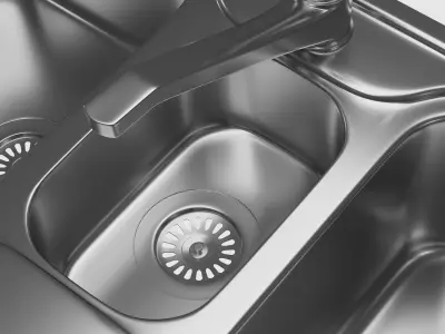 Triple sink 3D model