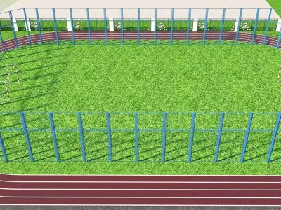 Model a futbol stadium Low-poly 3D model