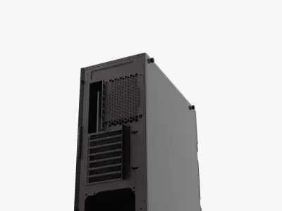 PC case rigged Low-poly 3D model