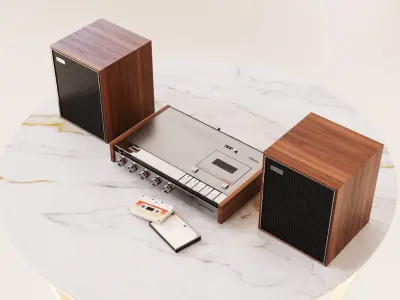 Retro Hi-Fi Cassette player N2400 3D model