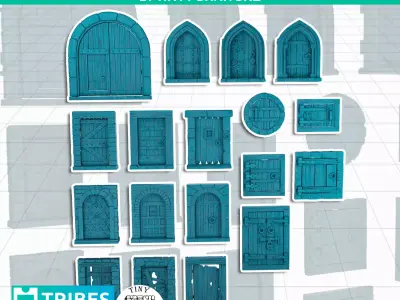 Medieval Doors 3D print model