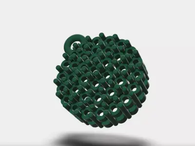 round multiple diamond pendant  3D print model