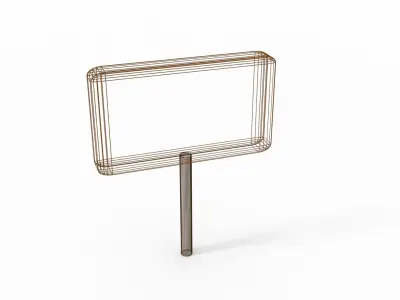 Sign with Shapes Low-poly 3D model