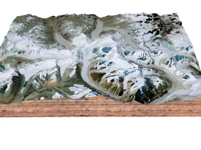 Gangkhar Puensum Mountain China 3D model