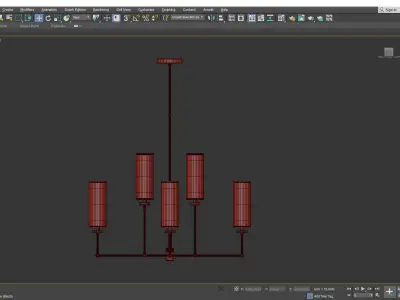 Ziyi Chandelier Low-poly 3D model