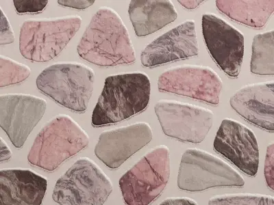 Rose Terrazzo Pebble Wallpaper Texture